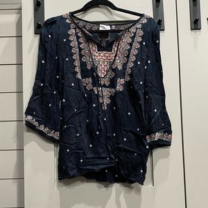 Anthropology Vanessa Virginia Embroidered Blouse